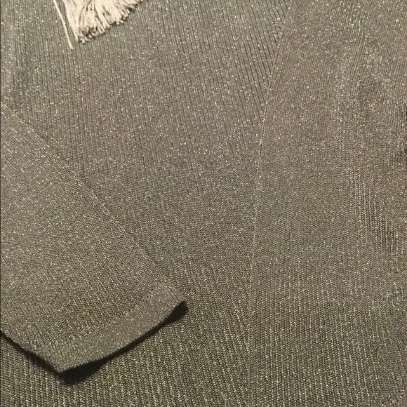 Saks Fifth Avenue “Black”. Metallic sweater, M. - Picture 3 of 7